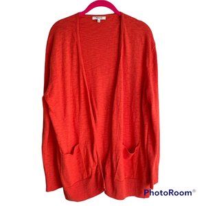 Madewell Red Open-Front Cardigan